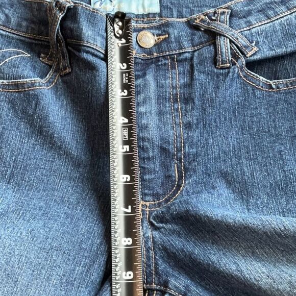 Duplex Girls Blue Denim Jeans Size 14 Waist 26” Inseam 27.5” Embroidered - Picture 7 of 8